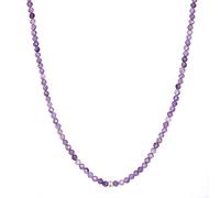 BERGERLIN Collier Améthyste violet - chaîne violette - Argent - M-L