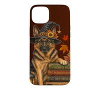 Bergers allemands Halloween et Automnes Lecture de Livres Coque pour iPhone 15 Plus