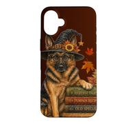 Bergers allemands Halloween et Automnes Lecture de Livres Coque pour iPhone 16 Plus