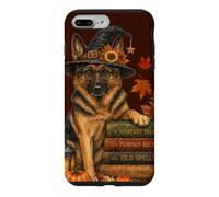 Bergers allemands Halloween et Automnes Lecture de Livres Coque pour iPhone 7 Plus/8 Plus