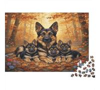 Bergers Puzzle 1000 Pièces Adulte avec Couleurs Éclatantes, Puzzles pour Adultes Chien bergerénigme De Compétence Logique pour Une Activité Zen, Puzzle Cadeau D'a