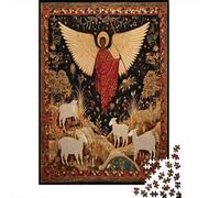 Bergers,Puzzles pour Adultes 38x26cm/1000pcs,Jeux De Défi Art Africain Traditionnel