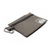 BERGGEIST Essential Sac à fermeture éclair en toile 100 % coton avec mousqueton en acier inoxydable - Sac d'extérieur et de survie robuste pour le camping, les voyages et la randonnée, 3 couleurs (1