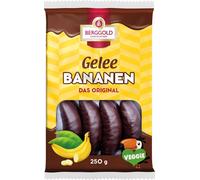 Berggold gelée de bananes enrobée de chocolat végétarien 250g