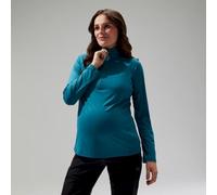 Berghaus - 24/7 Maternity LS Half Zip Tech Tee - Maillot thermique femme Jungle Jewel - UK 8