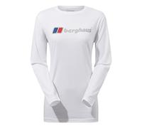 Berghaus T-shirt manches longues Boyfriend avec grand logo pour Femme, Blanc, 38