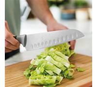 Berghoff 3950038 Couteau Santoku Gris Antiadhésif de 17 cm avec Fourreau Protecteur