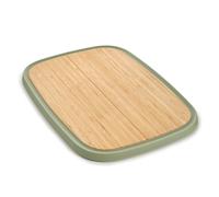BergHOFF Balance Grande planche à découper en bambou avec rainure pour jus, bord en silicone, matériau recyclé, séchage optimal, réversible pour cuisine/préparation des repas 36,8 x 27,9 x 2,5 cm