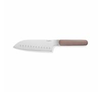Berghoff Home Couteau Santoku 16,7 cm - Couteau de cuisine en acier inoxydable - Couteaux de chef - Santoku Couteaux - Aubergine