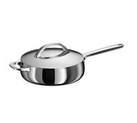 Berghoff Home Poêle Sauté (24 cm) - Casserole en acier inoxydable avec couvercle - Convient à toutes les plaques, y compris induction - Casserole - Lavable au lave-vaisselle & résistant au four