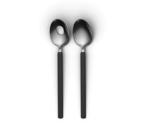 BergHOFF Home Service à salade noir - 2 pièces - Cuillère & fourchette de service - Couverts à salade en acier inoxydable - Ensemble noir - Couverts de service