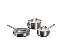 BergHOFF Home Set de casseroles en acier inoxydable - 5 pièces - Set casserole et poêle avec couvercles - Set de cuisson pour tous types de plaques