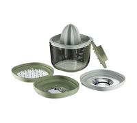 BergHOFF Home Ustensiles de cuisine - 6 en 1 - Verre doseur, séparateur d’œufs, râpe de cuisine, coupe-spirale, presse-citron & protège-doigts - Set d’ustensiles de cuisine