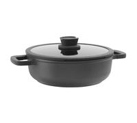 BergHOFF Leo Sauteuse à revêtement anti-adhésif avec couvercle, Ø 28cm, CeraGreen céramique, sans PFAS, recyclée - Poêle à risotto idéale pour tous les types de cuisinières, y compris l'induction