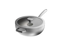Berghoff - Wok avec couvercle Graphite en Acier Inoxydable recyclé 28cm