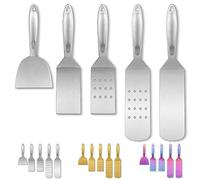 Berglander Accessoire Barbecue 5 pièces, Pince Barbecue ustensiles kit, Ensemble d’Outils de Barbecue avec poignée en Acier Inoxydable, Pas de Fusion et résistant à la Chaleur