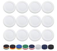 Berglander Assiettes en plastique blanc 12 pièces 25cm plates réutilisables, assiettes à salade, bols de pâtes, vaisselle facile à transporter pour la maison, jardin, pique-, extérieur