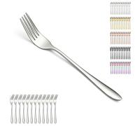 Berglander fourchettes de table 12pcs de 20,5 cm, ensemble de fourchettes à dîner en acier inoxydable pour la maison, le restaurant, les repas quotidiens, facile à nettoyer et lavable