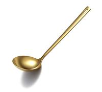 Berglander Louche en or, louche de cuisine en acier inoxydable avec placage à l'or en titainium, louche à soupe, louche de cuisson, cuillère à soupe en métal pour la cuisson, va au lave-vaisselle