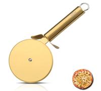 Berglander Roulette À Pizza, Plaque De Titane D’or, Coupe Pizza En Acier Inoxydable, Trancheuse À Pizza Super Tranchante Avec Placage Or Titane, Coupe Pâtisserie, Facile À Nettoyer Et À Stocker