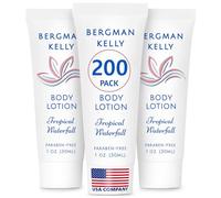 BERGMAN KELLY Lot de 200 lotions de voyage de 30 ml - Cascade tropicale - Faites plaisir à vos invités avec une lotion pour le corps revigorante et rafraîchissante - Produits de toilette de qualité