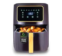 BERGNER CHARCOAL - Friteuse à air 1800W 6,9L - 8 programmes de cuisson - Réglage de la température 80-200°C - Minuterie jusqu'à 30 minutes - Revêtement Ceratech