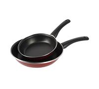 Bergner Classique | Lot de 2 poêles de 20 et 24 cm de diamètre | Fabriqué en acier émaillé | Convient à tous les types de cuisines | Ustensiles de cuisine | Vert
