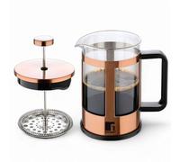 Bergner Cafetière COPPER 800 ml – Pressage français, borosilicate, filtre inox, support cuivre