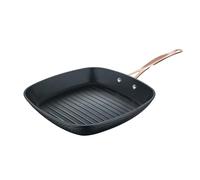 Bergner Copper Poêle grill en aluminium forgé anti-adhésif Noir mat 28 x 28 cm
