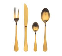 BERGNER Ensemble de couverts 24 pièces Acier inoxydable Munich Gold Matt