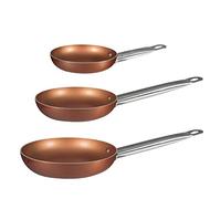 Bergner Europe Gmbh 2454140031 Lot de 3 poêles en Aluminium pressé Copper Plus 18, 22 et 26 cm Cuivre