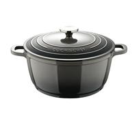 Bergner EXCALIBUR Casserole Ø 24 cm et 4,4 L avec couvercle en fonte d'aluminium gris