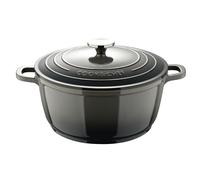 BERGNER Excalibur Grey - Cancerol avec 28 cm couvercle - aluminium fondu - Crème intérieure Catting - Couleur grise - Point d'induction - Punto Induction - acier inoxydable