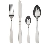 BERGNER Limoges - Ensemble Complet 24 Couverts - 6 cuillères - 6 fourchettes - 6 cuillères à Dessert - 6 Couteaux - - Fabriqué en Acier Inoxydable Robuste - Finition Miroir - Facile à Nettoyer