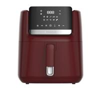 BERGNER MAROON - Friteuse d'air 1600W 6.5L - 10 Programmes - Contrôle tactile LED - Température réglable - Design couleur bordeaux