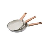 BERGNER Naturally - Game of 3 Nasstick Pans - 18, 22 et 26 cm de diamètre - Fabriqué en aluminium forgé - Sartennes Game - Convient à tous les incendies