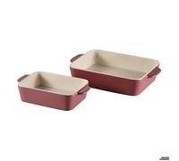 BERGNER Plat à four en grès MAROON set de 2 pcs rouge bordeaux BG-13434-RD