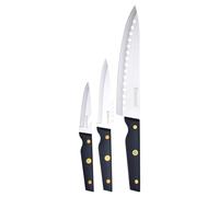 BERGNER Pro Reco - Ensemble de couteaux de cuisine professionnelle - Ensemble en acier inoxydable à 3 pièces - ABS Mango Fabriqué avec des matériaux recyclés - Couteaux de cuisine multifonctionnels