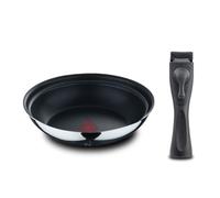 BERGNER- Set 3 Poêles à frire (24+26 cm) avec poignée amovible - Acier inoxydable - Revêtement anti-adhésif ILAG Essential - Technologie Heatdot