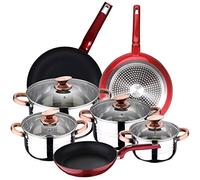 Bergner Set de 3 poêles et batterie de cuisine 8 pièces