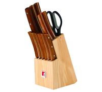 BERGNER Set de couteaux dans un bloc en bois 13 pcs NATURE BG-8911-MM
