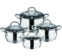 Bergner | Set de poêles en acier inoxydable | 8 pièces en acier inoxydable 18/10