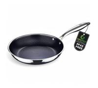 Bergner STEELBLUE | Poêle hybride Tri-Ply sans PFAS de 28 cm avec revêtement céramique CERATECH | Acier inoxydable | 3 couches | Convient pour l'induction | Résiste aux rayures | Structure en nid