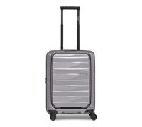 Bergpfeil Valise pour Ordinateur Portable Travel Cabin Trolley with Front Pocket Arctic Silver Metallic Gris
