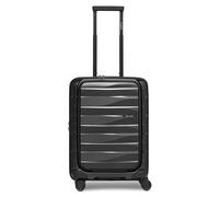 Bergpfeil Travel 4 roulettes Trolley de cabine 55 cm Compartiment pour ordinateur portable avec soufflet d'extension noir