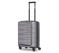 Bergpfeil Valise pour Ordinateur Portable Travel Cabin Trolley with Front Pocket Arctic Silver Metallic Gris