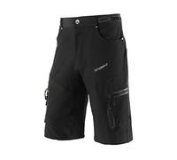 BERGRISAR 1806BG Cuissard, Short de cyclisme pour homme avec poches zippées, Noir-non rembourré, Taille S