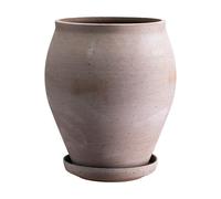 Bergs Potter Cache-pot avec soucoupe Delphi 2 pièces Gris. Ø22 cm. haut