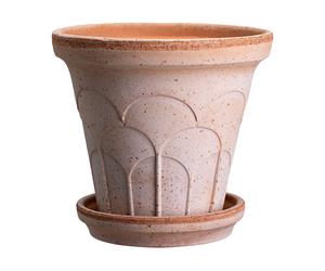 Bergs Potter Cache-pot avec soucoupe Fleur 2 pièces Rose. Ø14 m