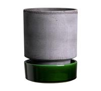 Bergs Potter Pot Hoff Ø16 cm. Raw Grey-Emerald Green